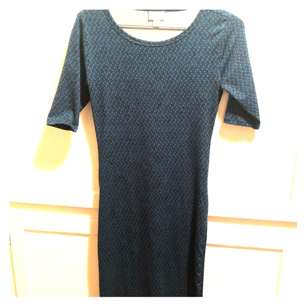 XXS LuLaRoe Julia Dress - green/teal
